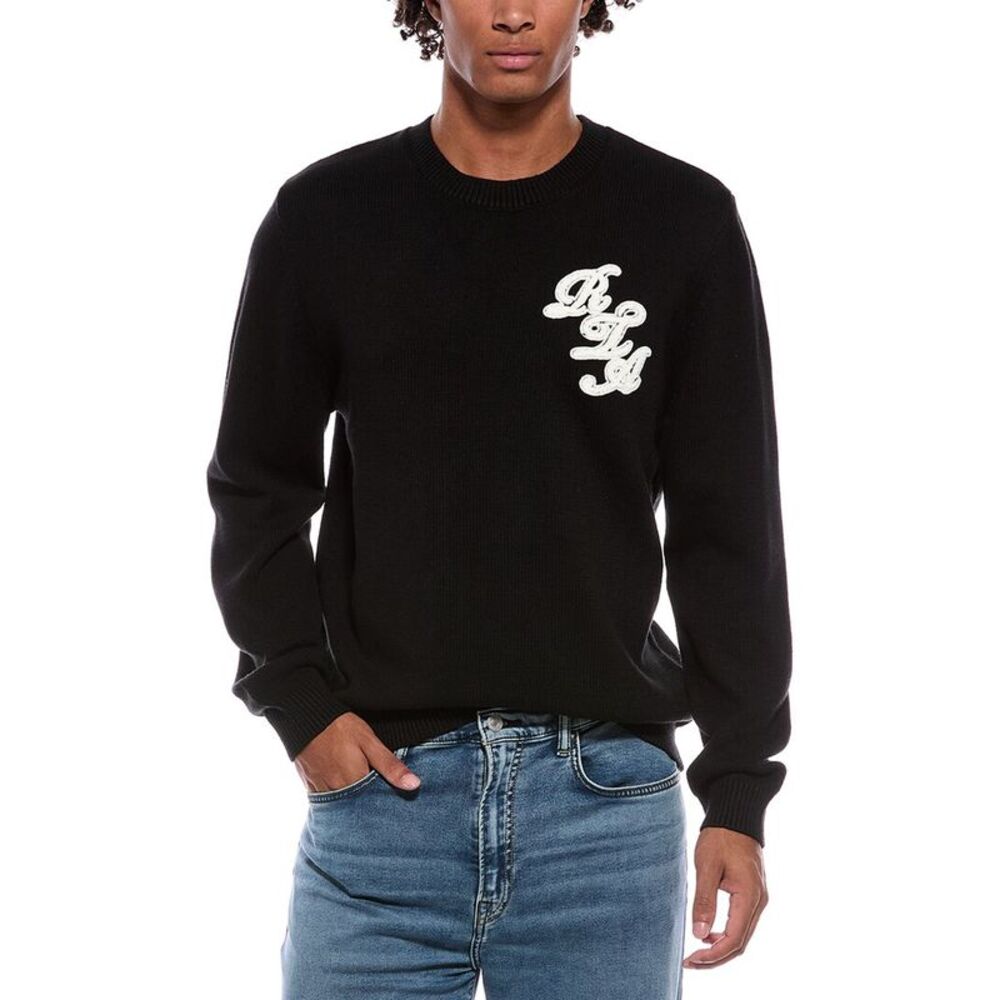 Rta Mens  Ethan Crewneck Sweater, Black